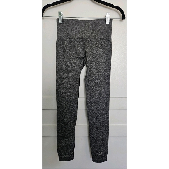 GYMSHARK black gray marl adapt seamless leggings - Picture 4 of 5